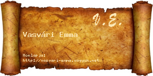 Vasvári Emma névjegykártya